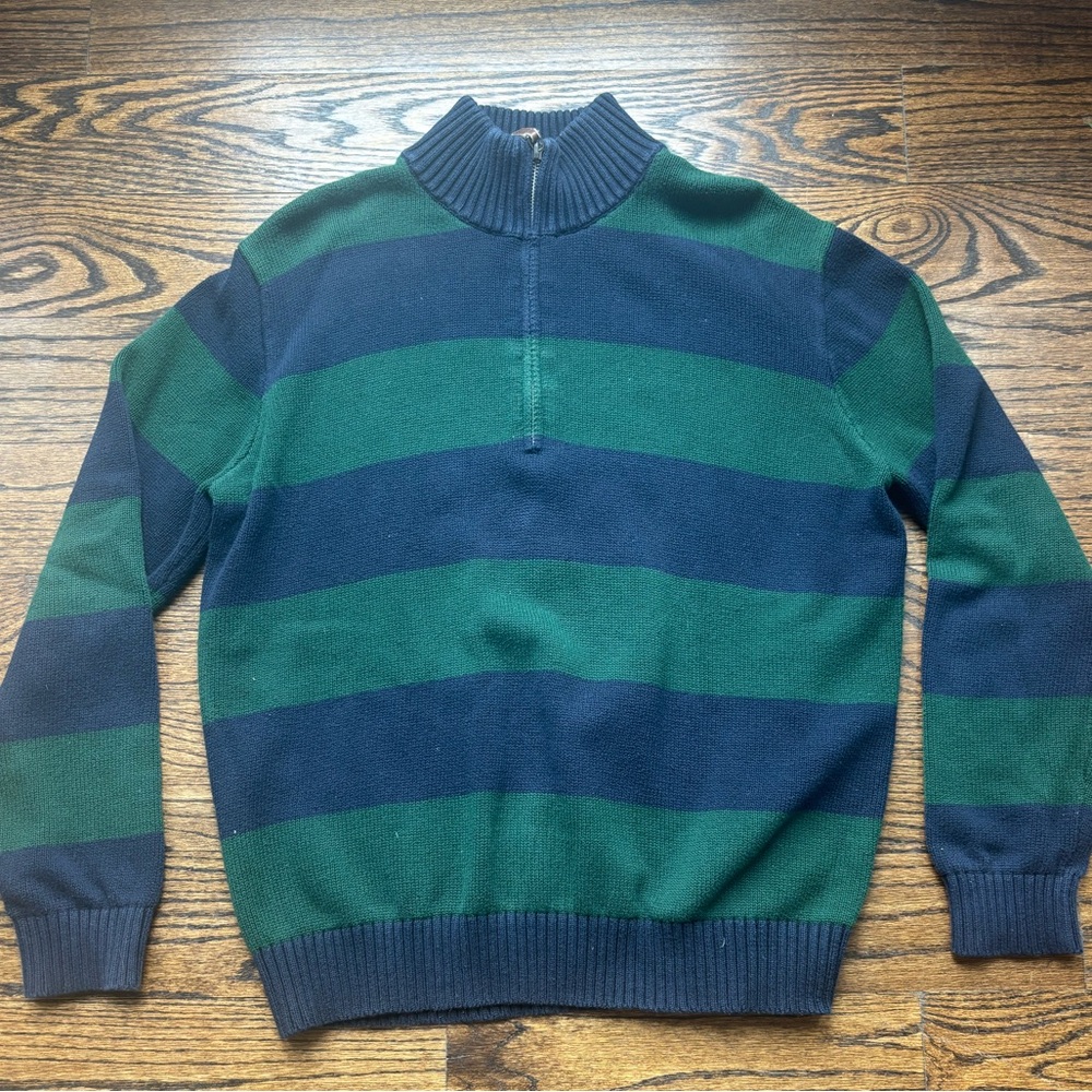 Brandy Melville Aleah Cotton Stripe Sweater in Blue/Green